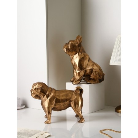 A set of figures "Bulldog", geometry, polystone, 34 cm, color gold-2