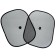 Torso sunset curtains for car, on suction cups, 44 x 37 cm, set 2 pcs