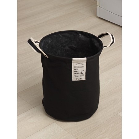 Belly basket Laundry Round Dolyana, 35 × 45 cm, black color-3