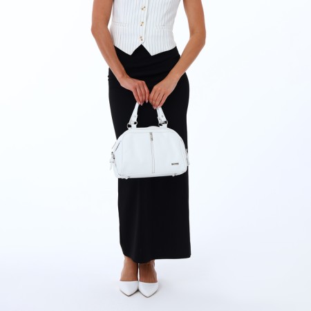 Women's bag with lightning, white color-7