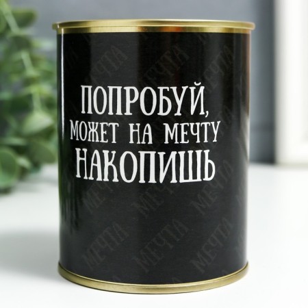 Pigging bank Metal "Try it, maybe you will save up for a dream"