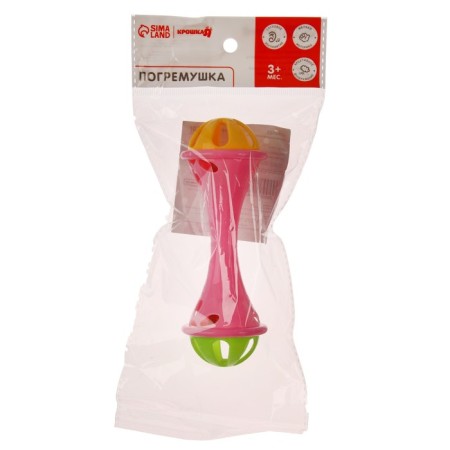 Rattle "dumbbell", color mix, crush me-8