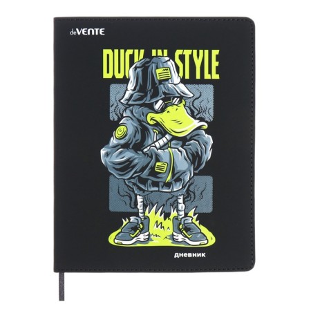 Universal diary for grade 1-11 Cool Duck, integral cover, artificial leather, silkography, lies, 80 g/m2