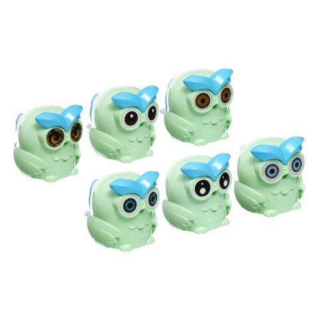 Mechanical sharpener with a container of an owl light green-1
