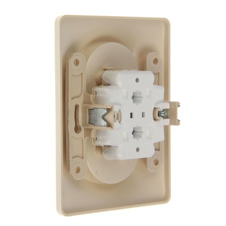 Double SE GLOSSA, 16 A, 250 V, built -in, without salary, IP20, beige, GSL000220-1