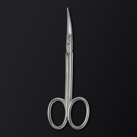 Manicure scissors "Premium", bent, narrow, 10.5 cm, on the blist, silver color-3