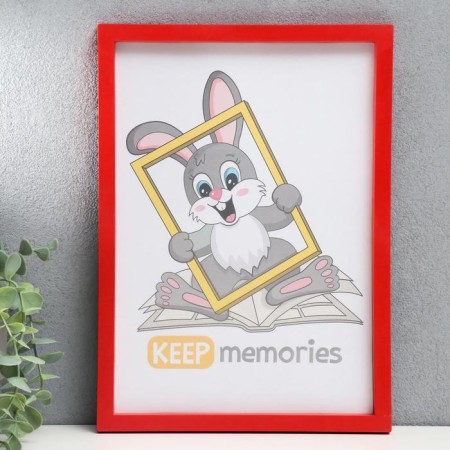 Photo frame plastic L-3 21x30 cm, red-1