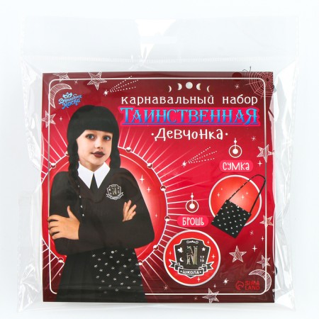 Carnival set "The mysterious girl", bag, brooch-10