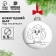 New Year's Christmas tree decoration for coloring "New Year! Bullfill ", D = 5.5 cm