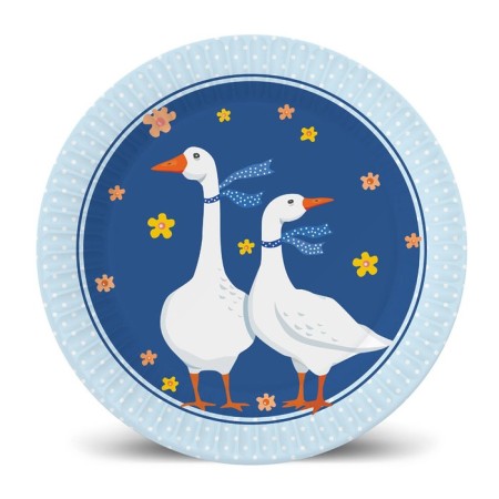 A set of paper plates "Goose-2", in film, 6 pcs., 23 cm