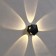 Facade lamp “Iskra”, FSD-052, 5 W, 3000k, 5 rays, IP65, 220 V, plastic, black