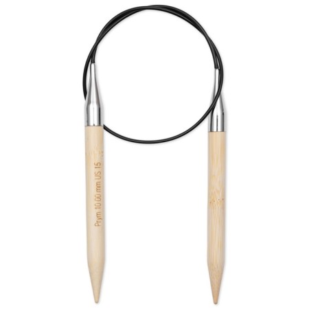 Circular knitting needles, bamboo, 10.0 mm/60cm, 1 pc-1