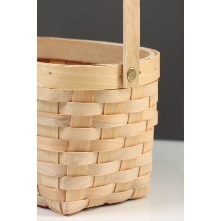 Wicker basket 23 x 16 x 12 cm, handle h = 12 cm, natural-4