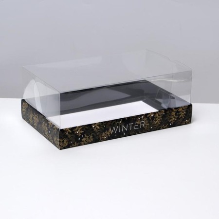 Winter dessert box, 8 x 22 x 13.5 cm, new year