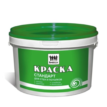 Water-dispersion inhand “Brigade” for walls and ceilings Standard White 2.5kg