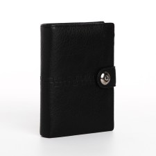 Male purse on Magnet, 3 in 1, for bills, auto documents and passports, black color