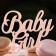Topper "Baby Girl", light pink, give beautifully