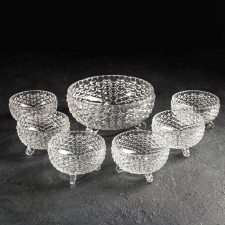A set of glass salad bowls 
