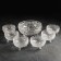 A set of glass salad bowls "Clouds", 7 items: 1 pcs 18 × 9 cm, 6 pcs 10 × 6 cm