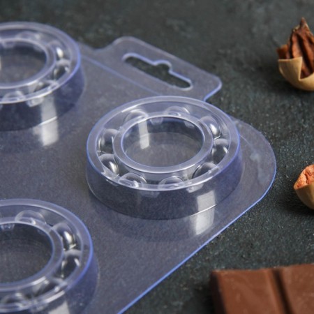 Form for chocolate and sweets "Bearing Mini", the color is transparent-1