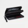 Male purse with zipper, department for bills, for maps, for coins, black color