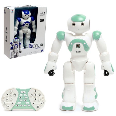Robot Radio -controlled Hunter, light and sound effects, works on the battery, green color