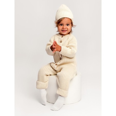 Knitted Knot Killed with Pure Love Tot hat, height 62 cm, milk color-1