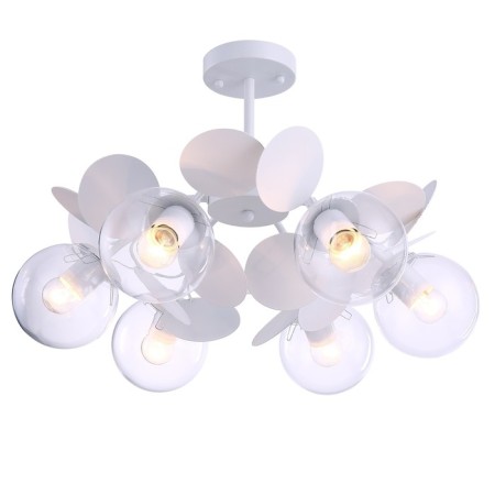 Chandelier 60W, 6he27, 37.5x55 cm, white