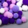 Decor for creativity "Pomponchiki. Violet mood" d = 1-3 cm set of 135 pcs