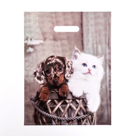 Puff -up couple package, polyethylene with a cut -off pen 31x40 cm, 60 μm