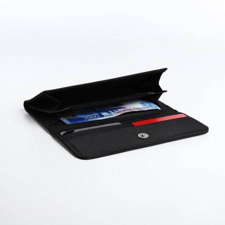 Women's wallet on a magnet, black color-3