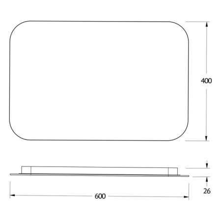 Mirror with Defesto LED lighting 17 W, 60x40 cm, IR - switch, neutral white light-1