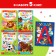A set of teaching books with stickers 5 pcs., »Learning to read with a letter"