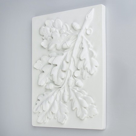 Gypsum figure ornament: oak branch, 34.5 x 50 x 4 cm-1