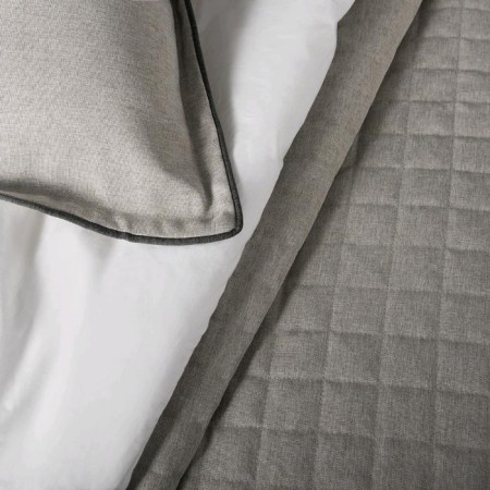 Set "Ibiza": a bedspread 160 x 220 cm, pillowcases 40 x 40 cm - 2 pcs, beige - gray-3