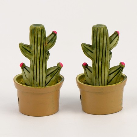 Miniature Puppet "Cactus in a pot", set 2 pcs., Size 1 pc. - 1.7 × 2.5 × 1.7 cm-2