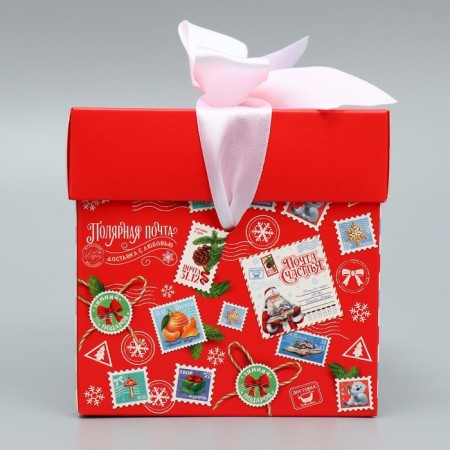 Folding box "New Year's gift", 10 x 10x 10 cm, New Year-4