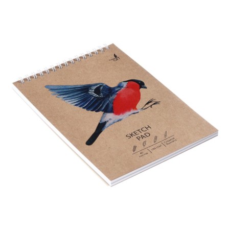 A5 sketchbook, 40 sheets, on the crest "Snegier", craft cardboard cover, selective varnish, hard substrate, block 120 g/m2-1