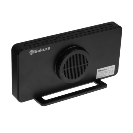 Sakura SA-8519, electronic, alarm clock, radio, 1xCR2032, black-1