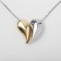 Pendant "Heart" two halves, the color of a silver-gold, 40cm
