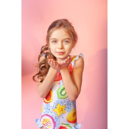 KAFTAN "Fruits" swimsuit, height 98-104 (30), blue/white color-5