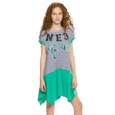 Dress for girls, height 128 cm, turquoise color