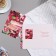 Postcard "A wonderful birthday!" glitter, congruen, macaroons, flowers, pink tone, 25.1x19