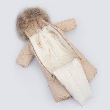 Combineson Children's Winter Kinderlitto "Lapland-1", height 68-74 cm, beige color-3