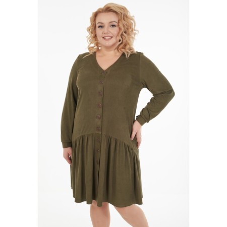 Women's dress, size 52, khaki color-4