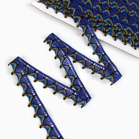 Braid "corners", width 2 cm, winding 25 m, blue color-1