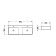 Slide -suspended Comforty 78694, rectangular, two bowls, white color