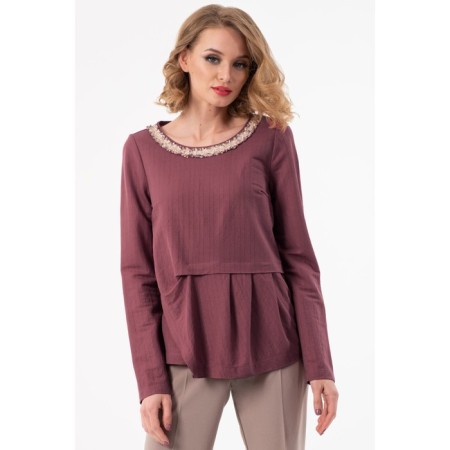 Female blouse, size 46, burgundy color