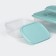 A set of food rectangular fodder containers, 3 pcs: 150 ml, 500 ml, 1.2 l, the color is turquoise