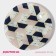 Plate Glass Dunch Dailers "Pink Marble", D = 23 cm